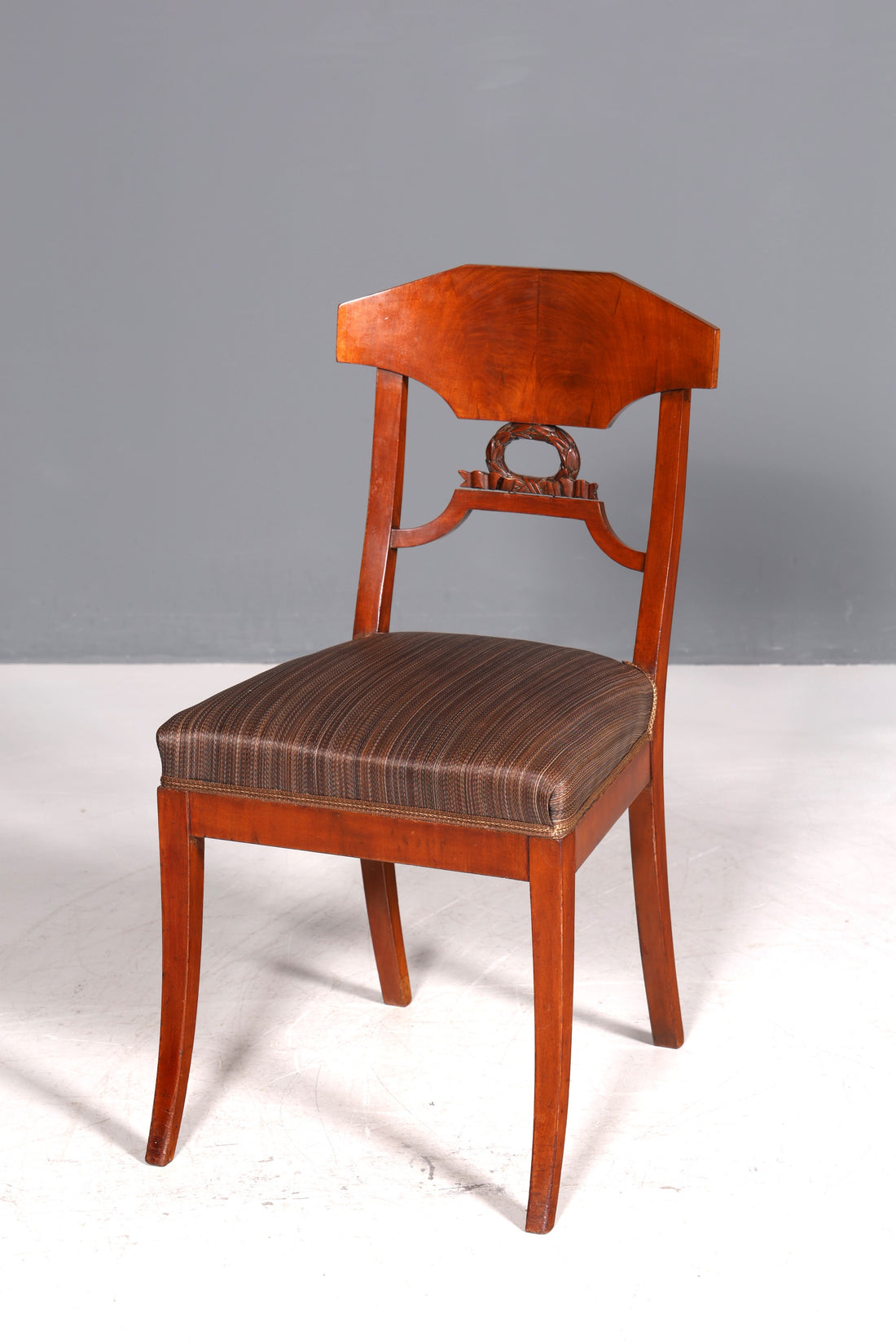 Chaise Biedermeier de rêve, chaise de cuisine ancienne, chaise secrétaire en bois véritable, chaise de salle à manger, 2 sur 2