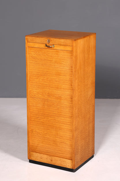 G090 Finish cm Schlichter Mid Century Rollladenschrank Bauhaus Apothekerschrank Art Deco Büro Aktenschrank