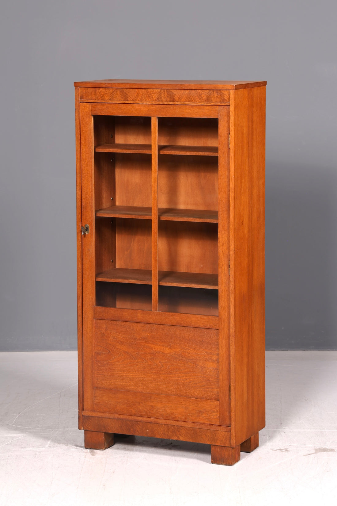 Traumhafte Jugendstil Vitrine Eiche Bücherschrank Glasvitrine Geschirrschrank Schrank Antik Vintage