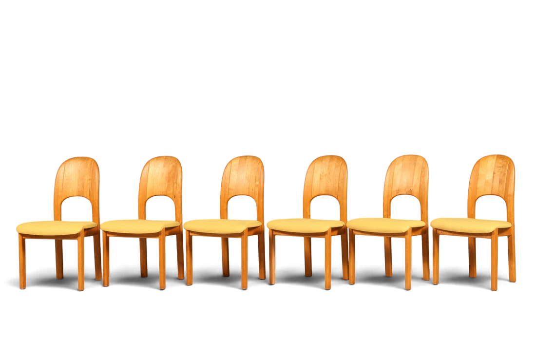 6x Schlichte Mid Century Stühle Retro Stuhlset von Holstebro Møbelfabrik Danish Design Küchenstühle Esszimmer Stühle