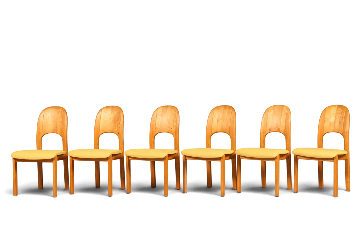 6x Schlichte Mid Century Stühle Retro Stuhlset von Holstebro Møbelfabrik Danish Design Küchenstühle Esszimmer Stühle