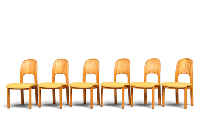 6x Schlichte Mid Century Stühle Retro Stuhlset von Holstebro Møbelfabrik Danish Design Küchenstühle Esszimmer Stühle