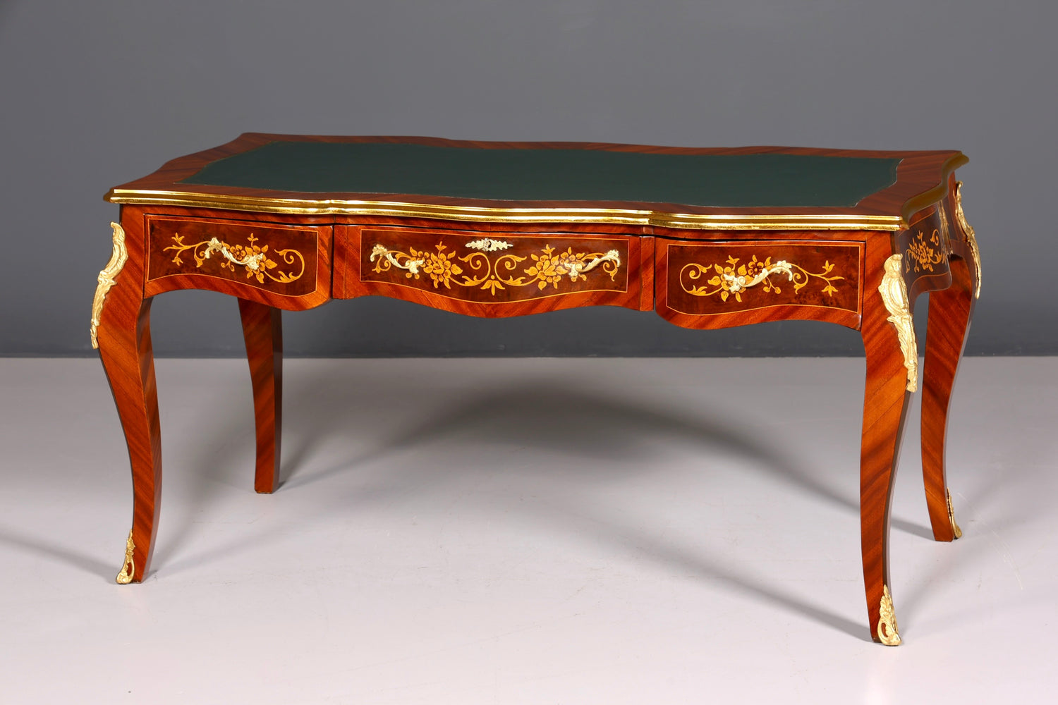 Prächtiger Louis XV Stil Schreibtisch French Desk Antik Stil Bürotisch Office Table