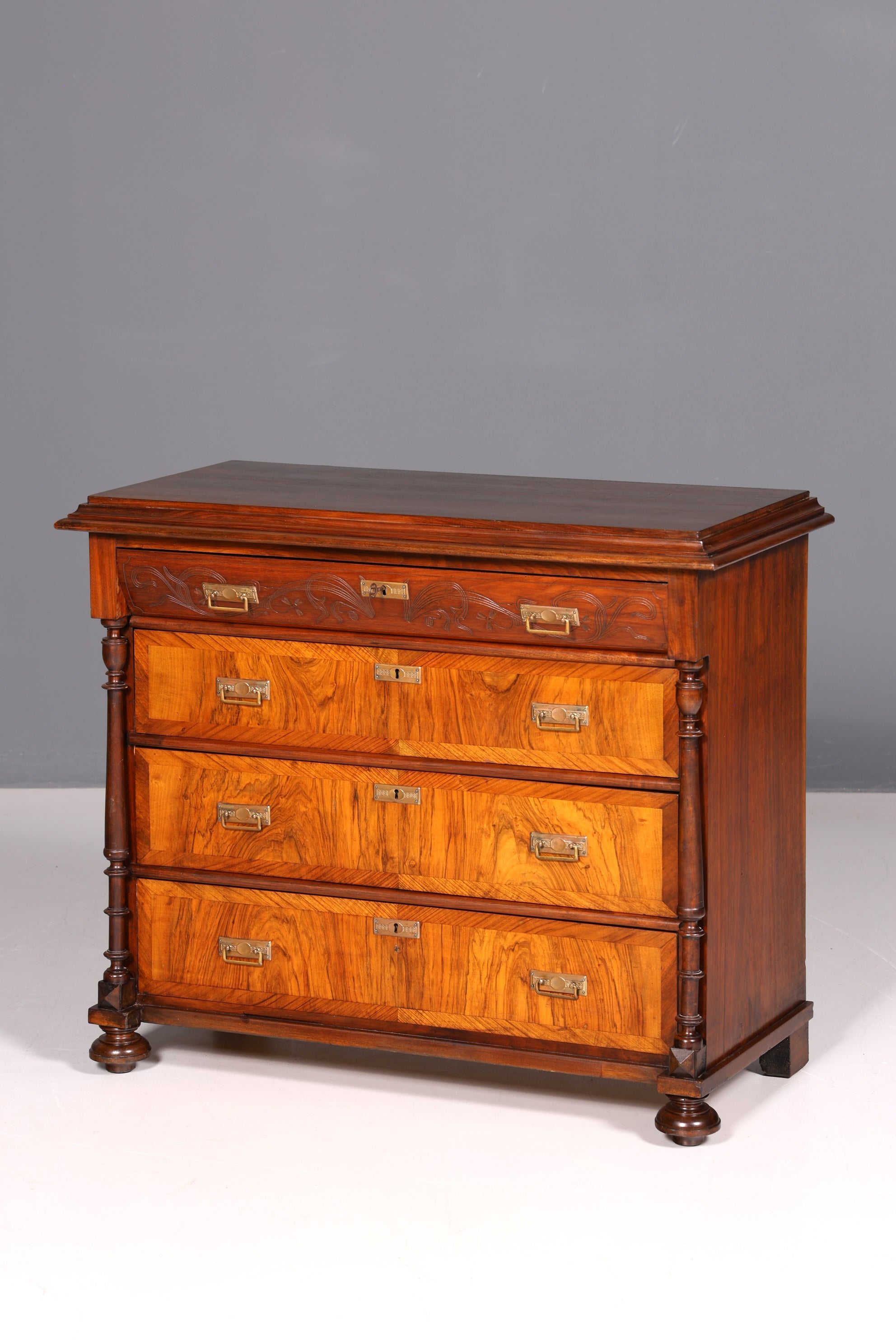 Wunderschöne Gründerzeit Kommode Louis Philippe Antik Sideboard Schubladenkommode Wäschekommode 1890