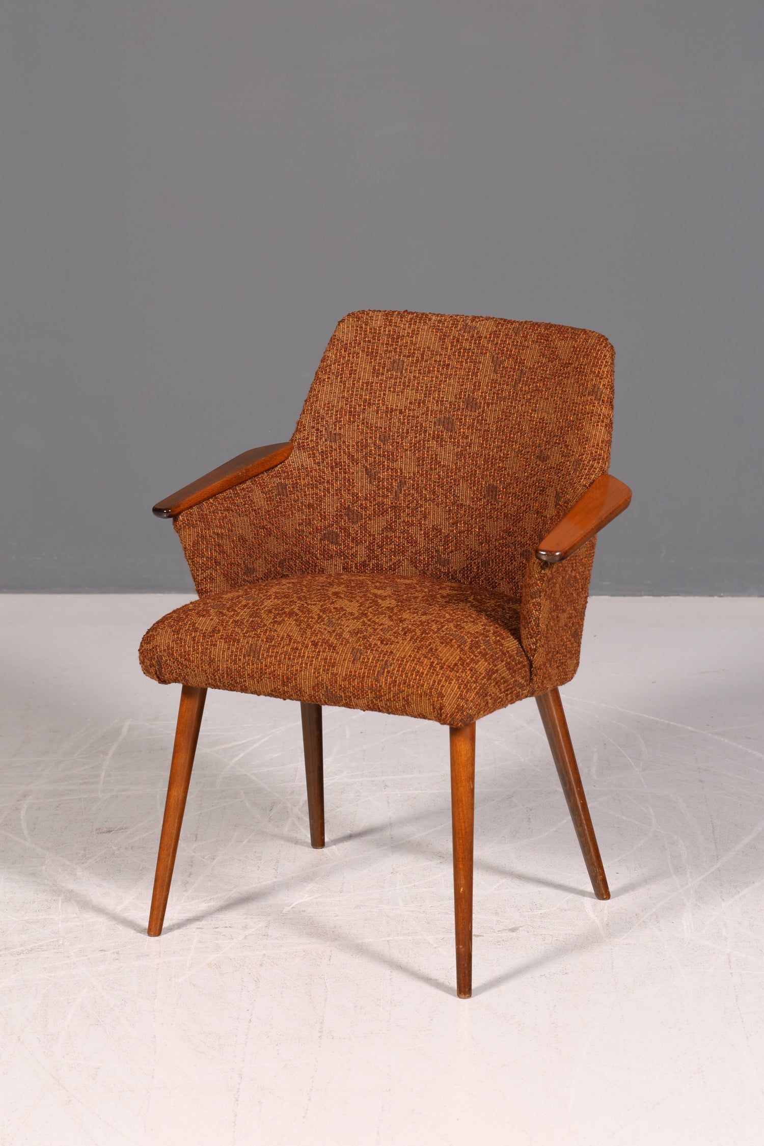 Wunderschöner Mid Century Stuhl Retro Armlehnstuhl Cocktailstuhl Küchenstuhl Sekretär Stuhl 1 von 4