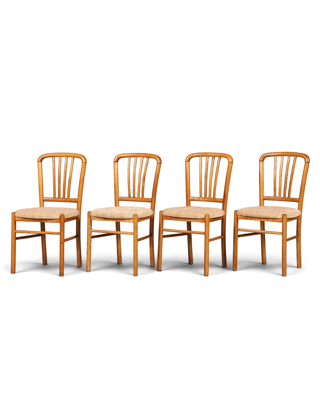 4x Schlichte Mid Century Stühle Retro Stuhlset Danish Design Küchenstühle Esszimmer Stühle