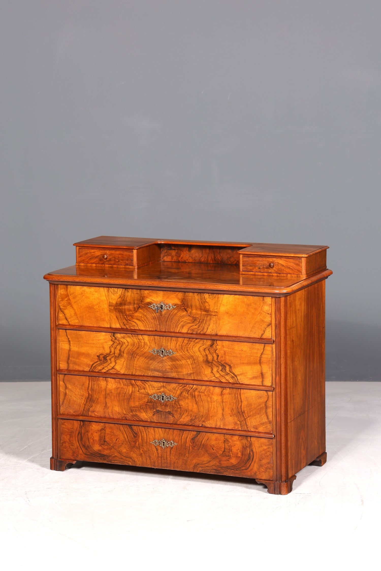 F963 Finish cm Wunderschöne Gründerzeit Kommode Louis Philippe Nussbaum Schubladen Kommode Sideboard um 1880