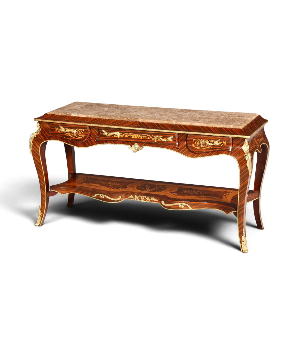 Traumhafte Barock Stil Konsolen Tisch Marmor Antik Stil Intarsien Konsole