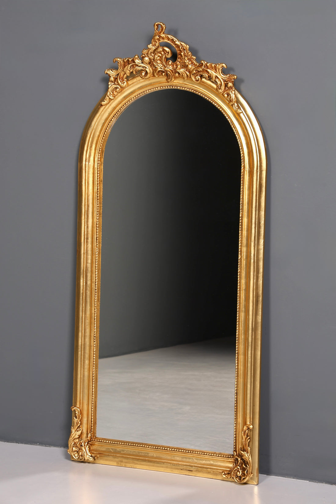 Stilvoller Prunk Barock Stil Standspiegel Antik Stil Ornament Flurspiegel Gold Spiegel