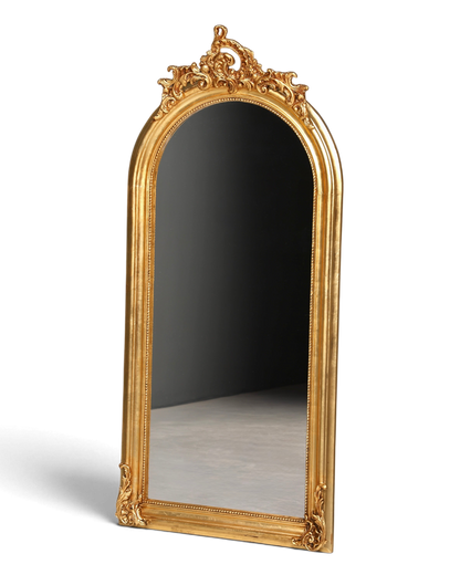 Stilvoller Prunk Barock Stil Standspiegel Antik Stil Ornament Flurspiegel Gold Spiegel