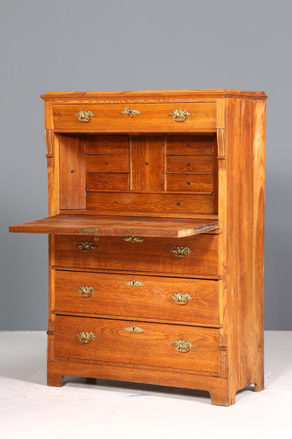 Edler Louis Philippe Sekretär um 1880 Gründerzeit Antik Schrank Chiffoniere Highboard