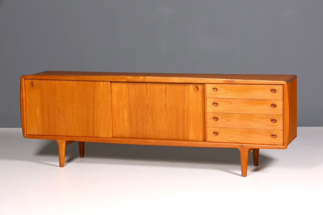 Beeindruckendes Original H.P. Hansen XXL Sideboard Teak Holz TV Kommode Vintage Schrank