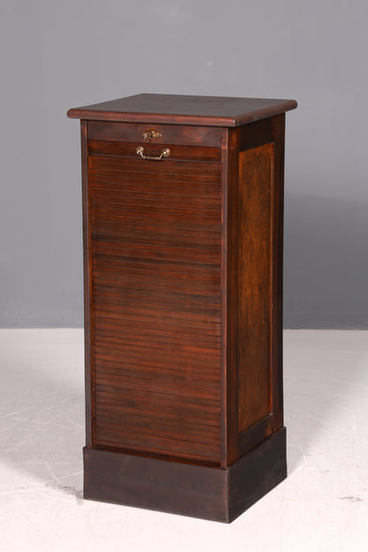 Schlichter Bauhaus Rollladenschrank Jalousieschrank Aktenschrank Art Deco Büroschrank Antik Vintage