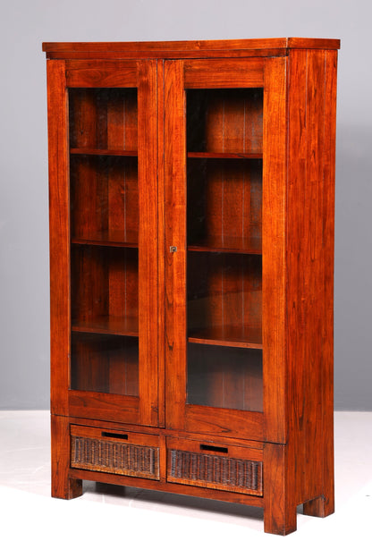 Wunderschöne Vitrine im englischen Stil Englische Bücherschrank Antik Stil Glasvitrine Buffet Holz Schrank