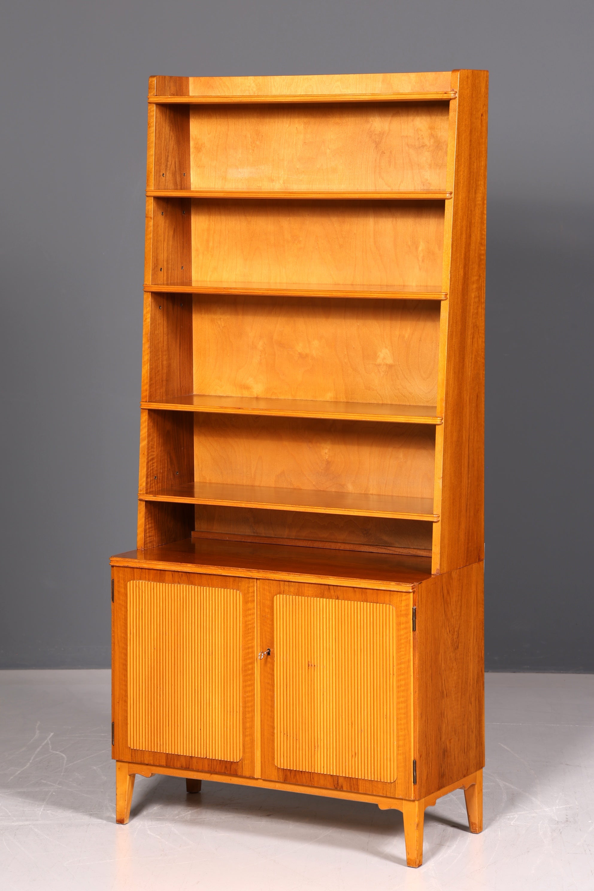 Wunderschöner Mid Century Schrank Highboard Vintage Bücherregal Holz Kommode 60s Designklassiker