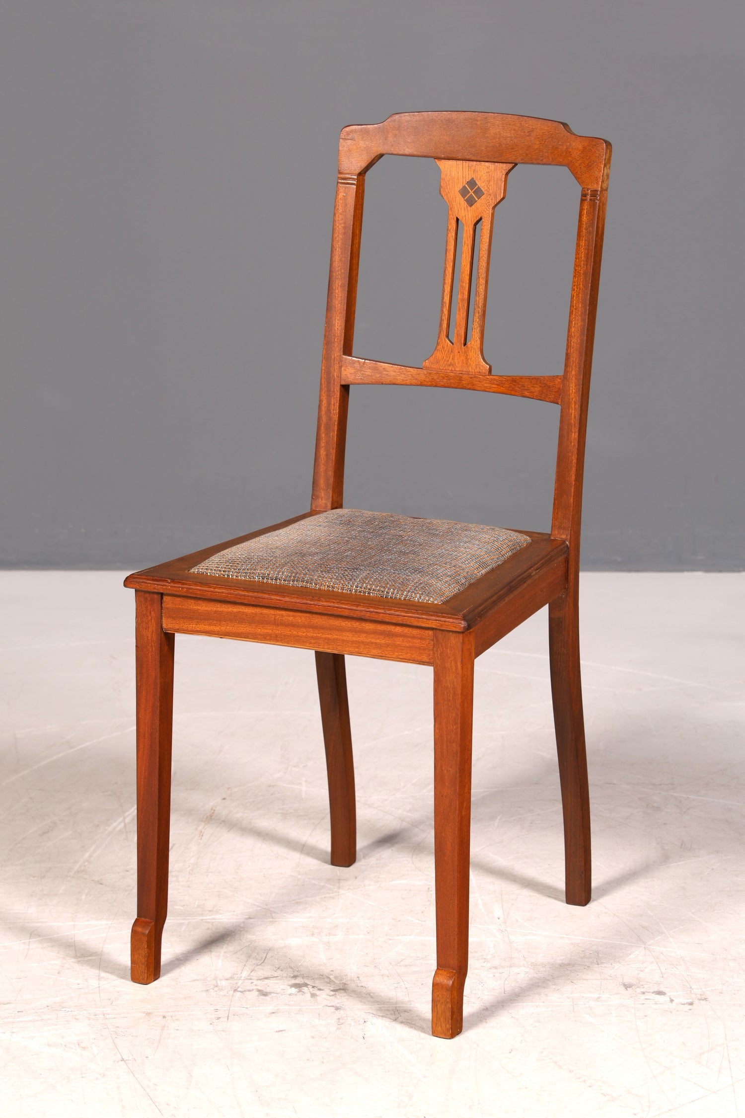 Antiker Jugendstil Stuhl ohne Armlehne Sekretär Stuhl Esszimmerstuhl Holzstuhl Antik Stil Sitzmöbel