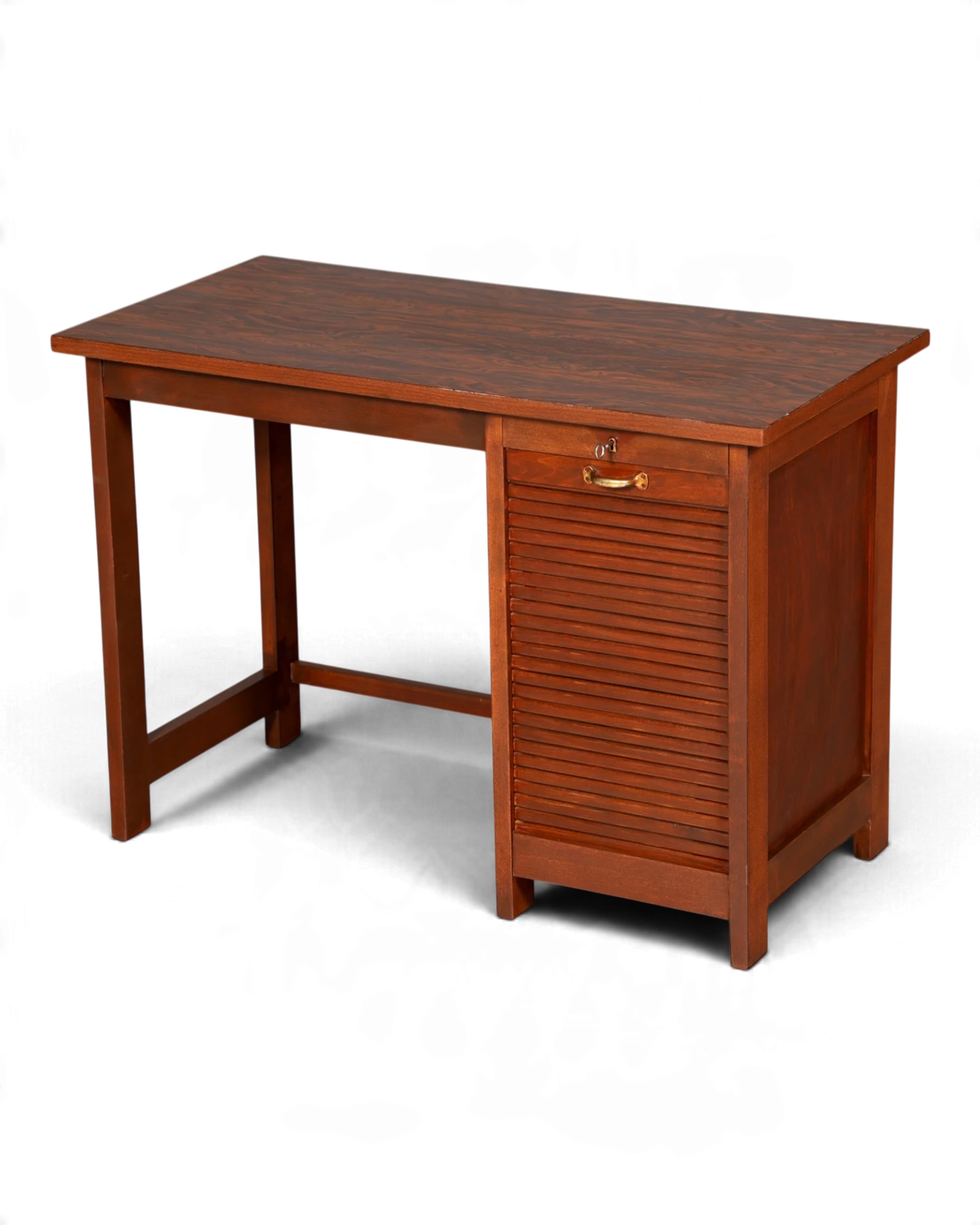 Magnifique bureau à rideau vintage en bois massif, bureau pour le télétravail, qualité supérieure
