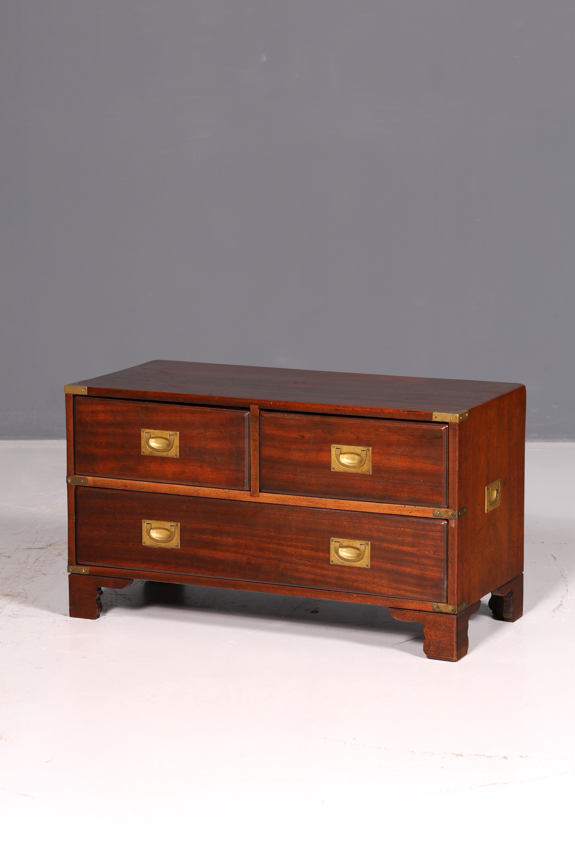 Beautiful Maritime Chest of Drawers, English Military Chest, Linen Dresser, Antique Solid Wood