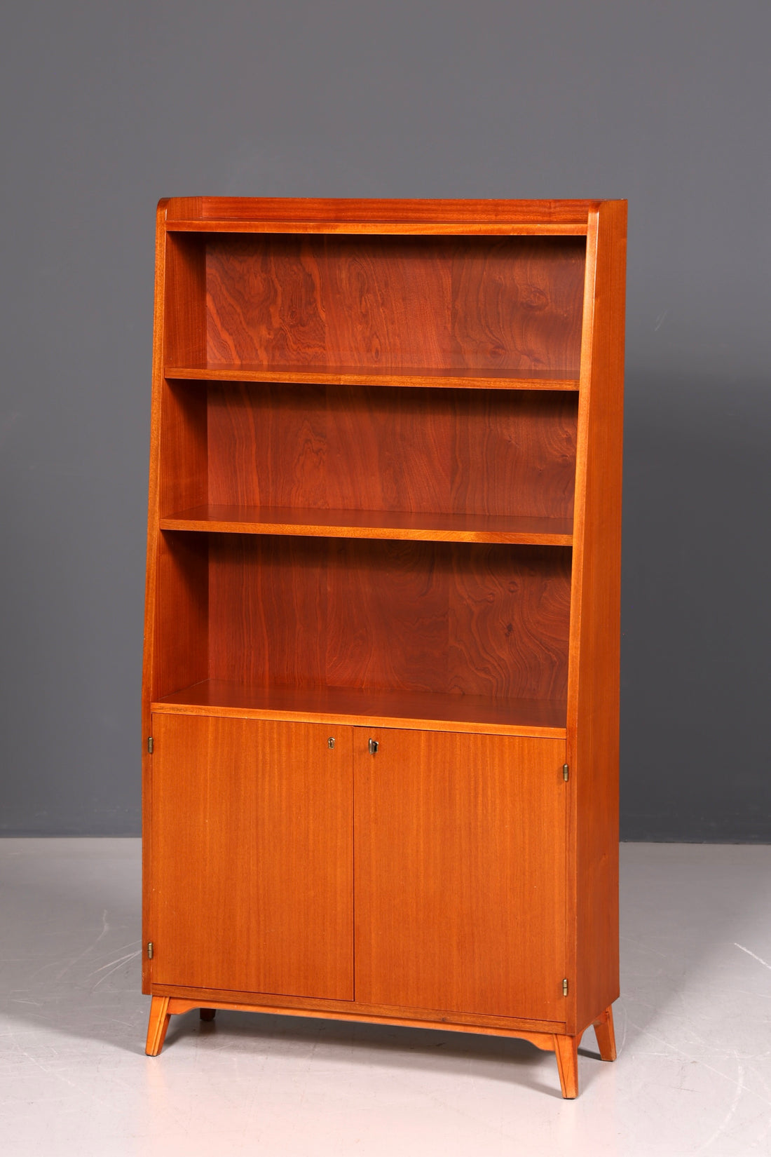 Magnifique armoire Mid Century, étagère vintage, bibliothèque rétro, rangement pour livres, classique du design des années 60