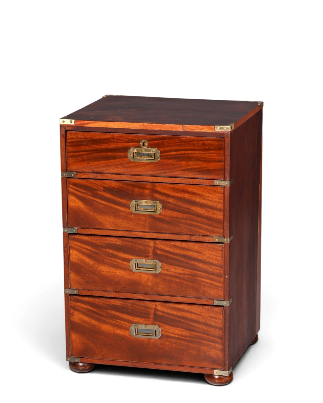 Hauptstadt Möblerei maritime Military Chest Kommode aus massivem Holz mit Messingbeschlägen im englischen Stil
