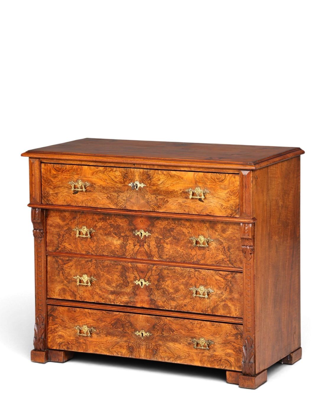 Traumhafte Gründerzeit Kommode Louis Philippe Nussbaum Sideboard um 1880 Antik Schubladenkommode