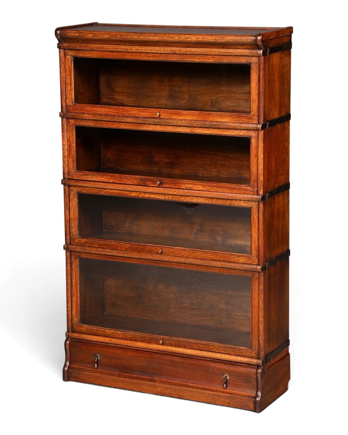 Elegant original Globe-Wernicke bookcase, 5 modules, display cabinet, modular bookcase, English library, solid wood