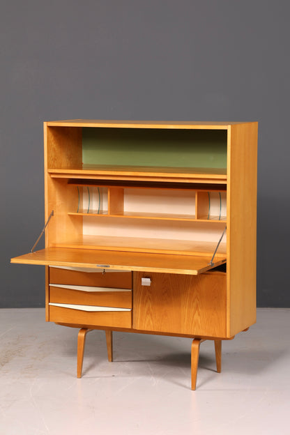 Wunderschöner Hellerau Schrank Modell 427 Mid Century Sekretär Vintage Schreibschrank Design Retro Highboard Esche