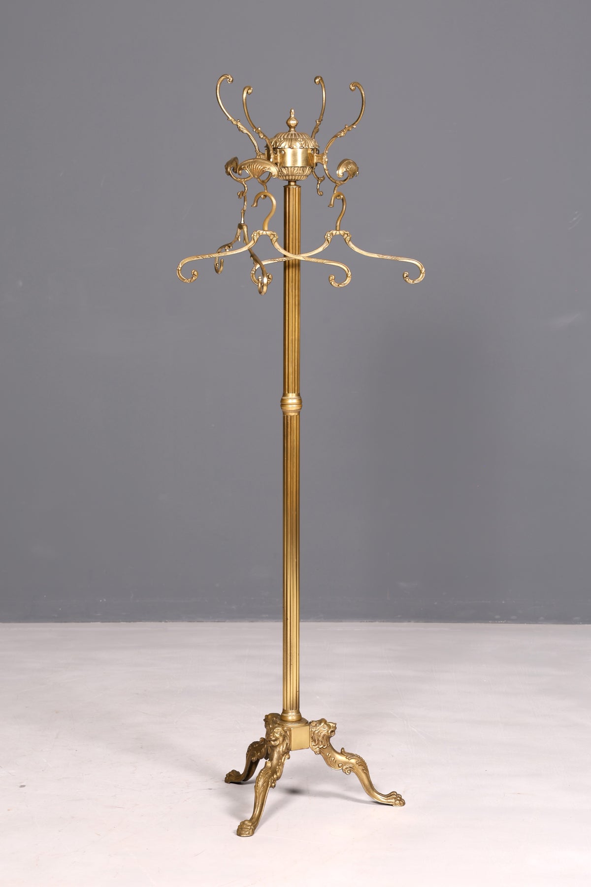 Prunkvoller Jugendstil Messing Garderobenständer Kleiderhaken Antik Flur Kleiderständer