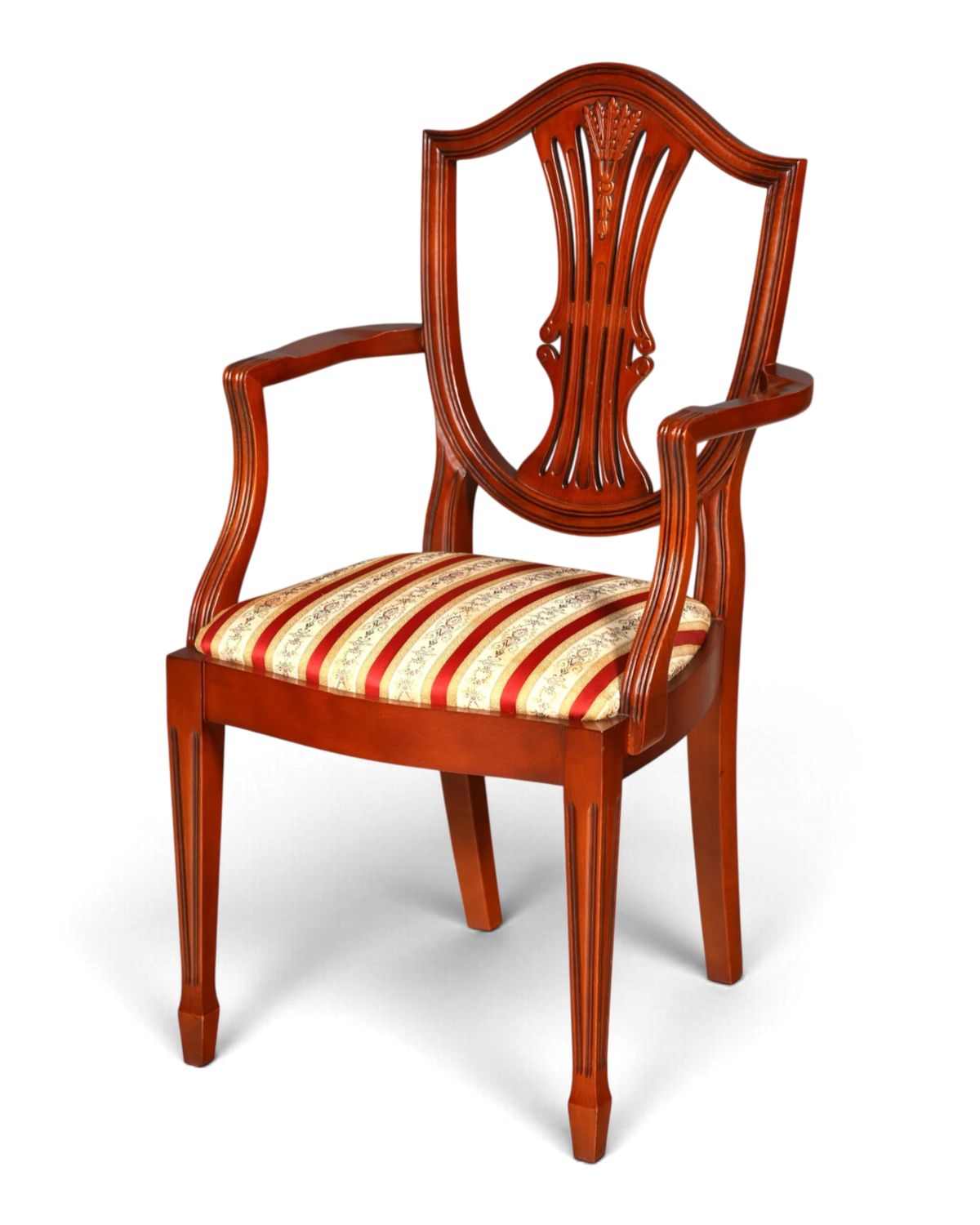 Magnifique fauteuil anglais de style Hepplewhite en acajou, chaise de salle à manger, chaise de cuisine, chaise de secrétaire 2 sur 2
