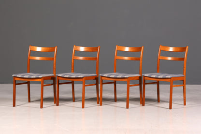 G403 Finish cm 4x Mid Century Teak Holz Stühle Made in Denmark Retro Stuhlset Danish Design Küchenstühle (Kopie)