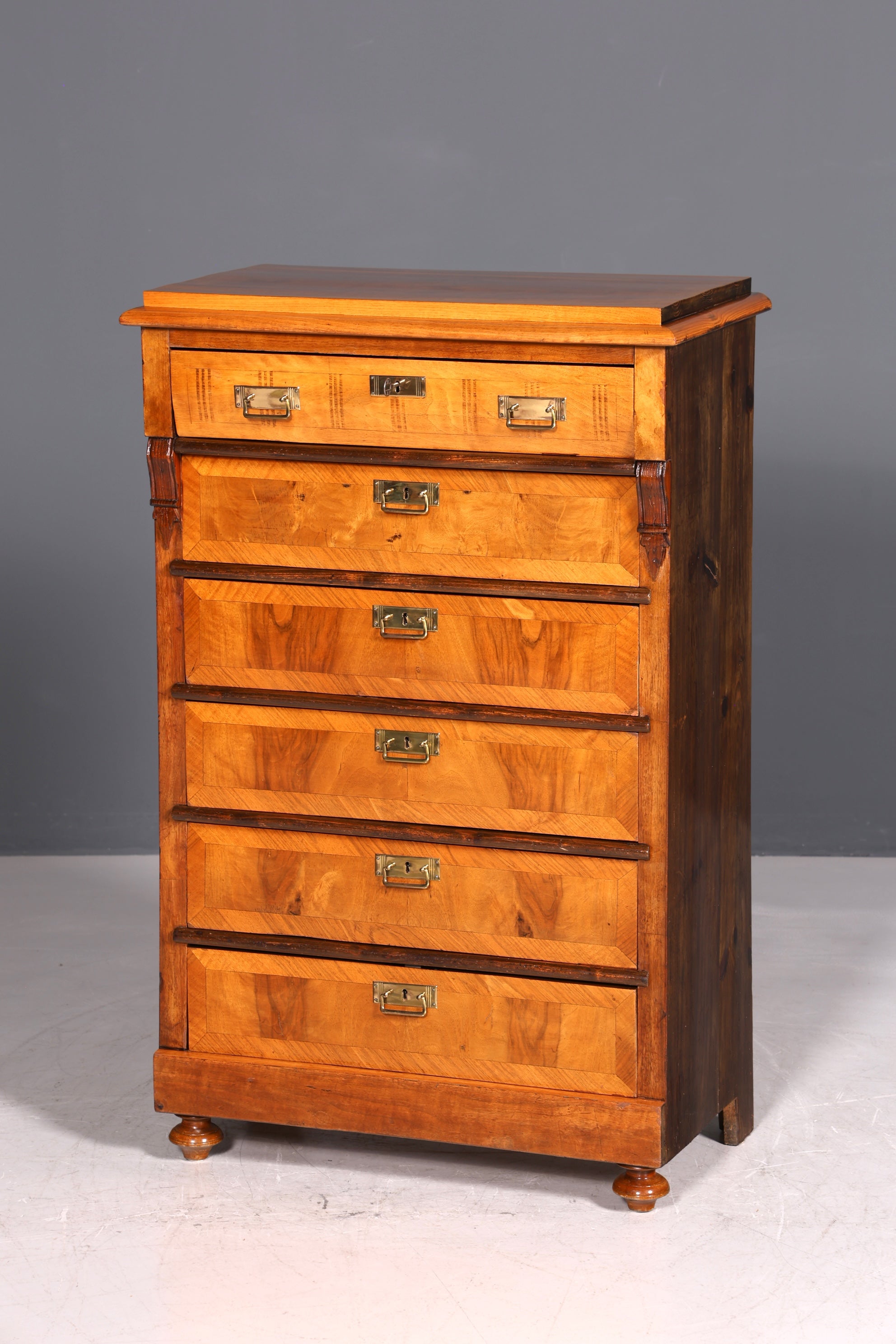 Belle commode Gründerzeit, vertiko Art Nouveau, commode antique, commode en lin