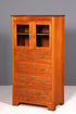 G358 Finish Traumhafte Jugendstil Vitrine Antike Holz Bücherschrank Eiche Antik Schrank Geschirrschrank (Kopie)