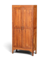 Hauptstadt Möblerei H798 Kleiderschrank aus massivem braunem Holz mit zwei Türen und rustikaler Maserung