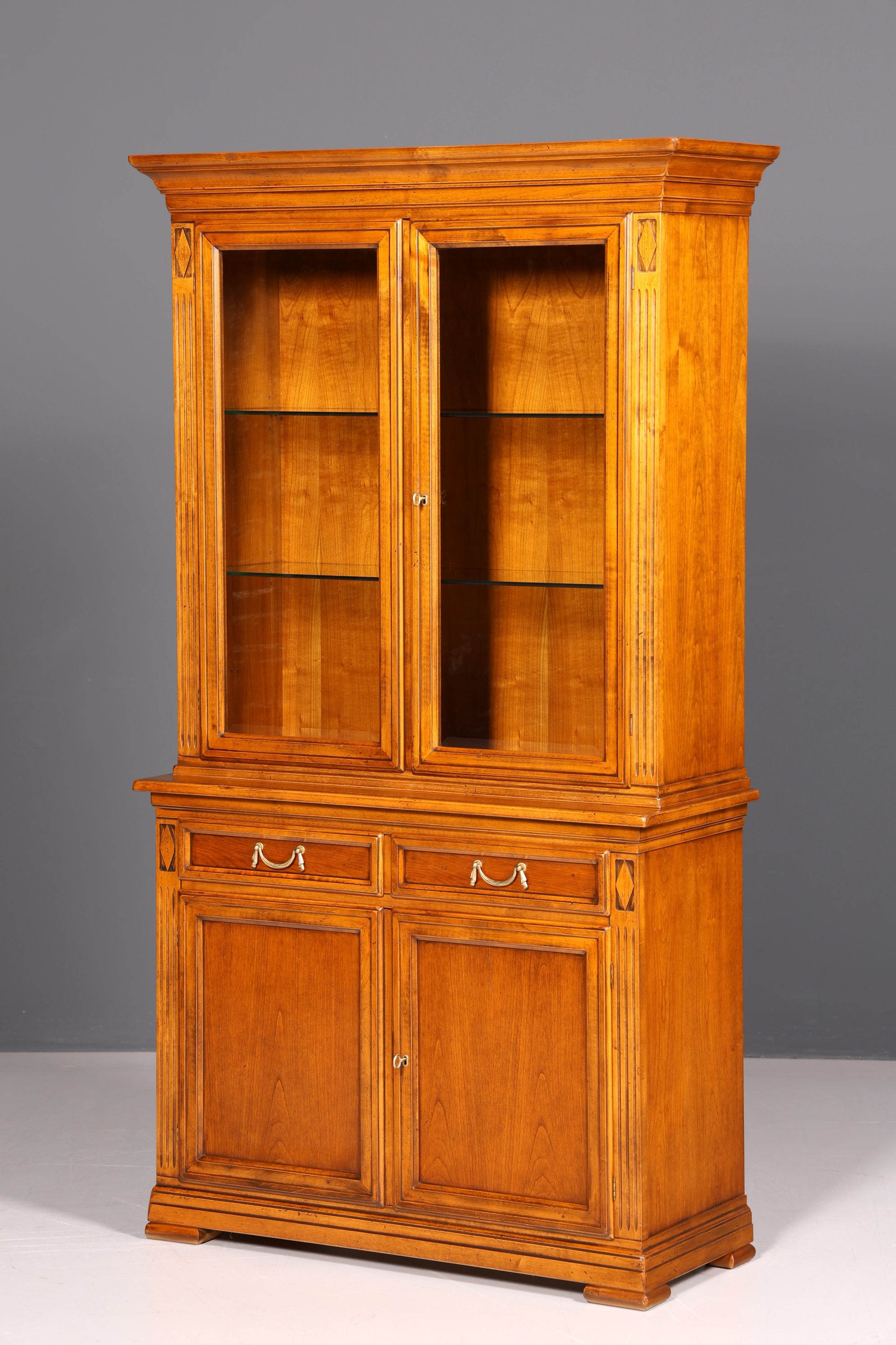 Traumhafte Original Selva Vitrine Antik Stil Massivholz Buffet Villa Borghese Schrank Bibliothek
