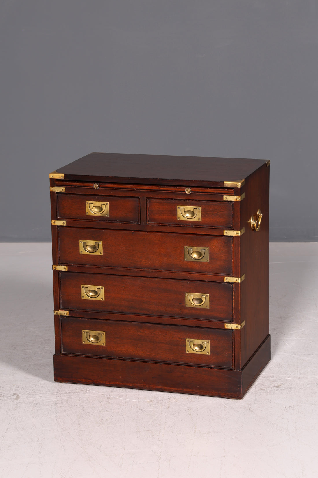 Stunning Maritime Chest of Drawers English Military Chest Ship&