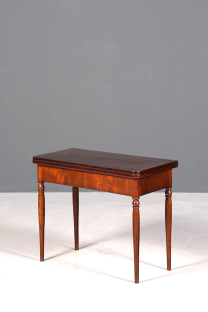 Table Louis-Philippe de rêve, console pliante, bureau anglais, antiquité en bois véritable, table de jeu, table de cuisine, table à manger