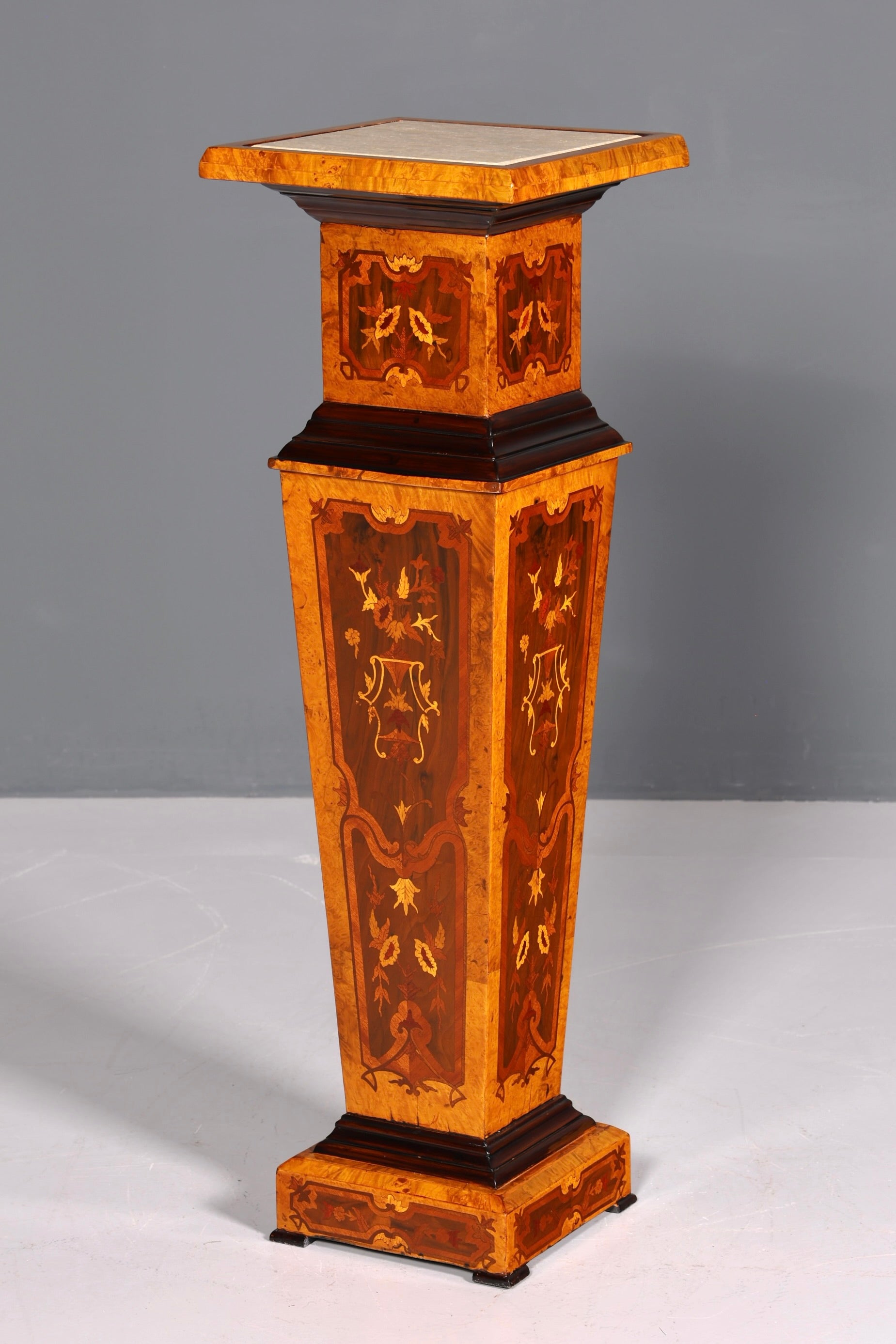 Traumhafte Barock Stil Säule Blumensäule Louis XV Naturstein Marmor Ablage Tisch