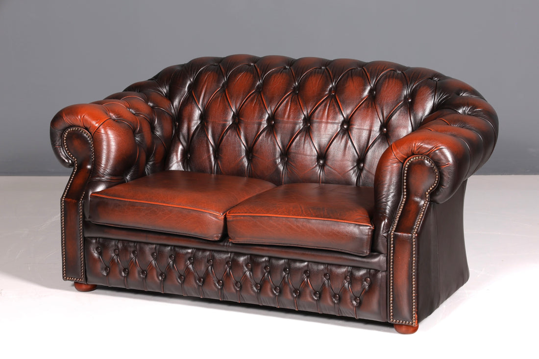 Wunderschöne Original Chesterfield Centurion 2-Sitzer Couch Englisches echt Leder Sofa UK