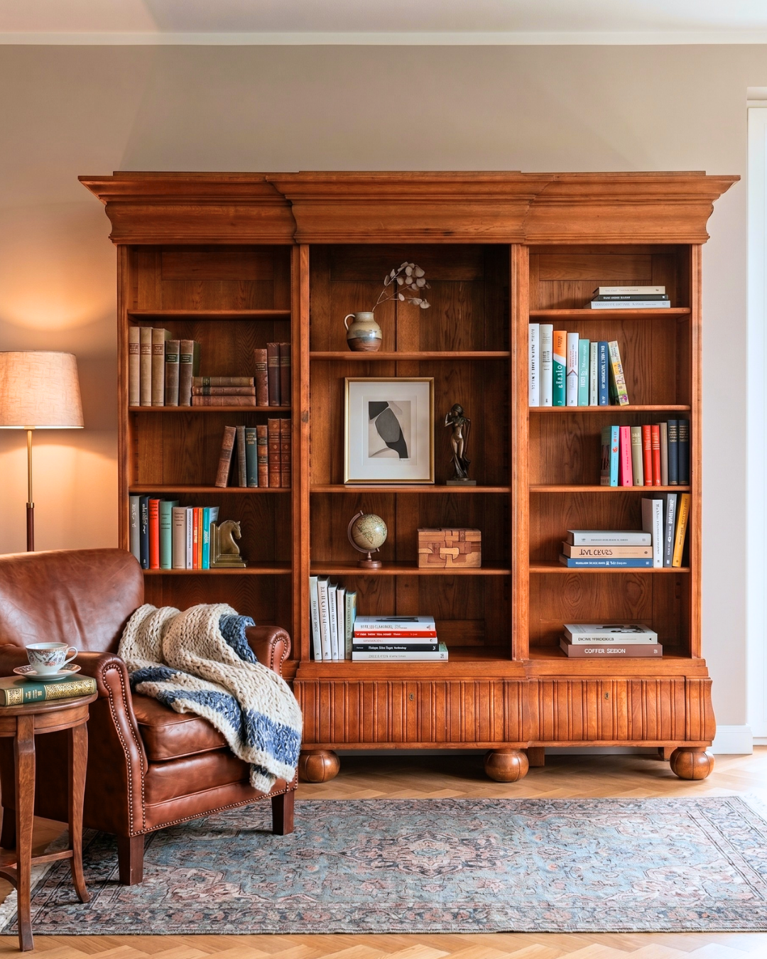 Traumhaftes Jugendstil Bücherregal Regal Gründerzeit um 1900 Antik Buchablage Eiche