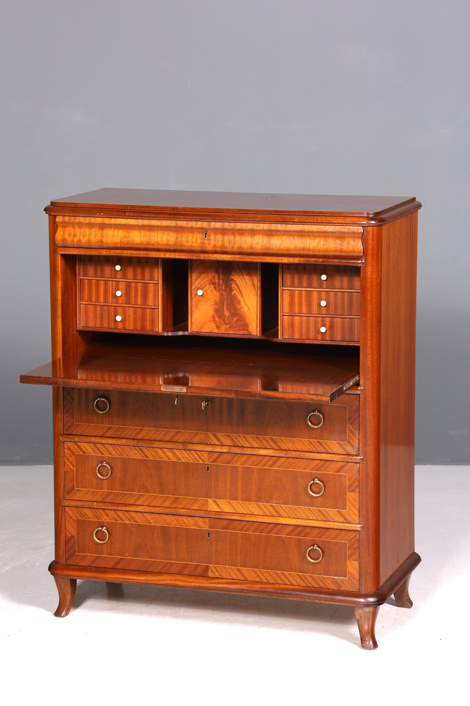 Magnifique secrétaire de style ancien, commode de bureau, style Art déco, bureau Vertiko des années 1950, commode