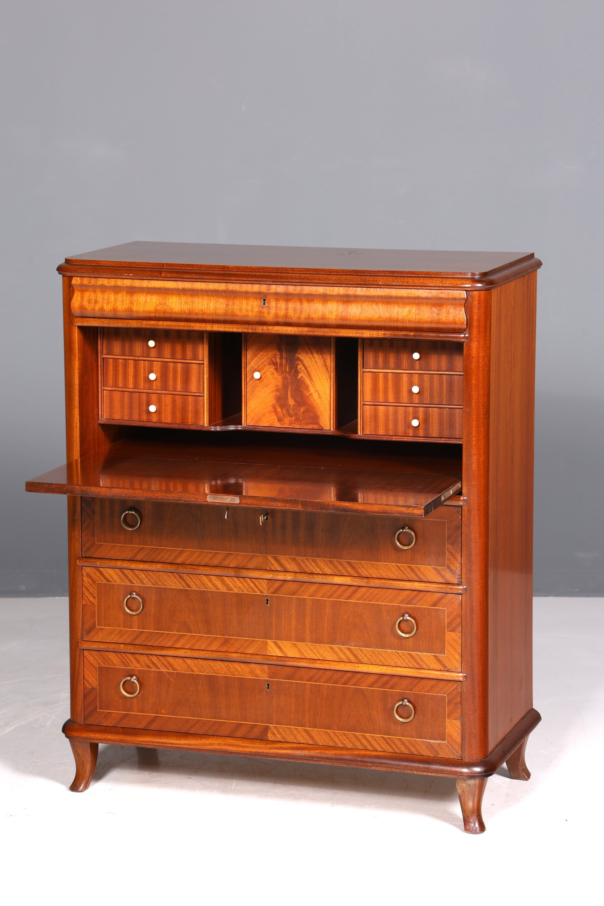 Magnifique secrétaire de style ancien, commode de bureau, style Art déco, bureau Vertiko des années 1950, commode