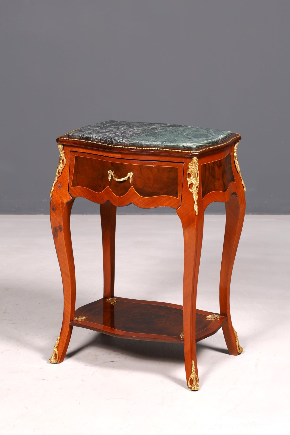 Traumhafter Louis XV Beistelltisch Barock Stil Ablagetisch Marmor Kommode Telefontisch