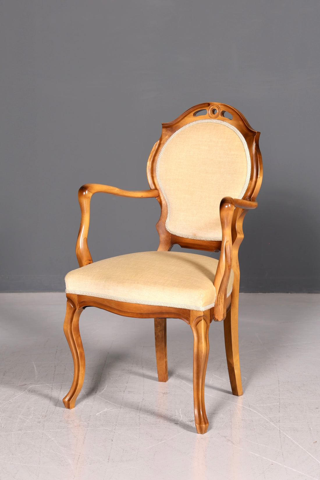 Magnifique fauteuil à accoudoirs Quadriga original style baroque antique chaise bois massif chaise de salle à manger secrétaire vintage