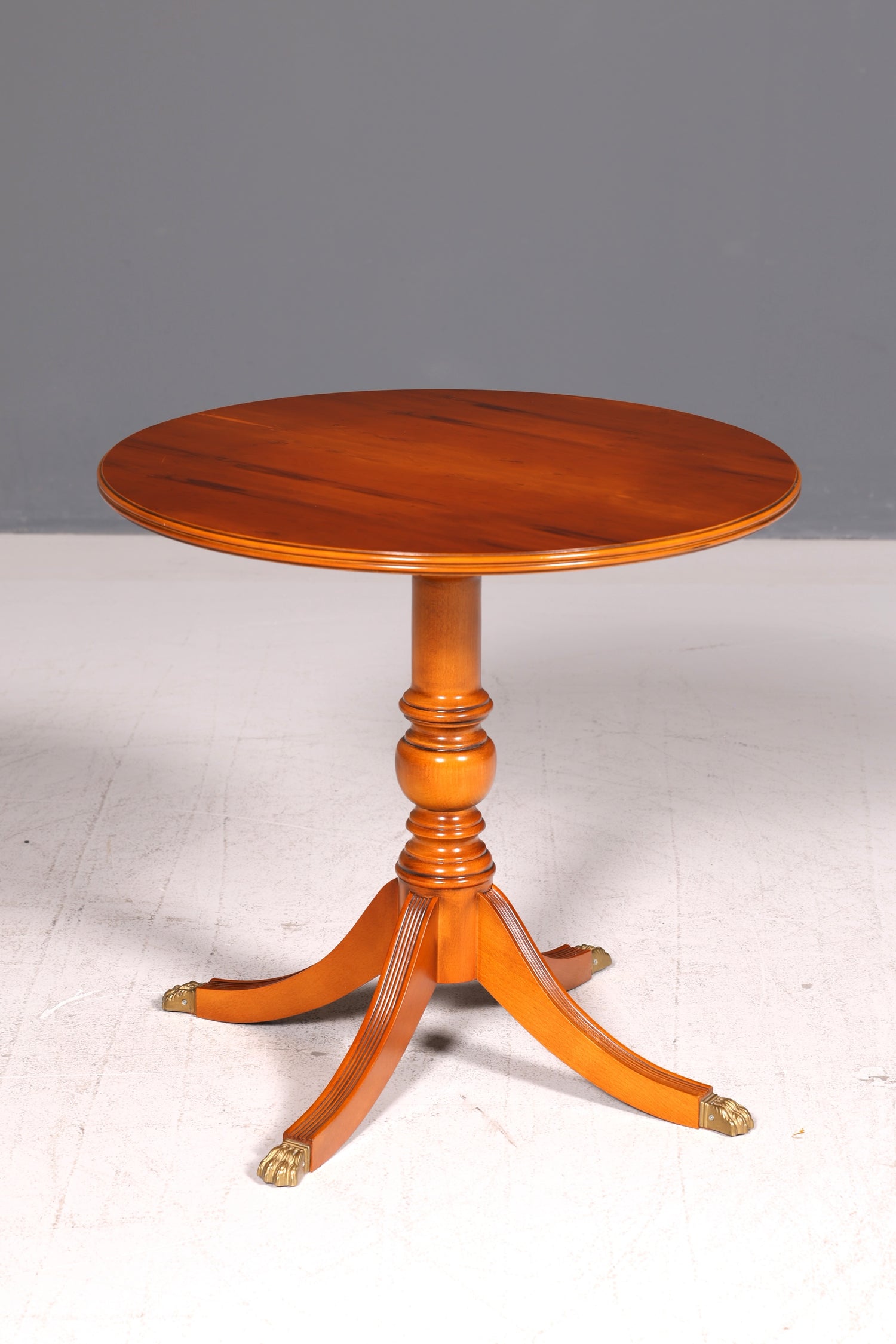 Traumhafter Englischer Beistelltisch Ablagetisch 60s Regency Maritim Echt Holz Rund Vintage Tisch