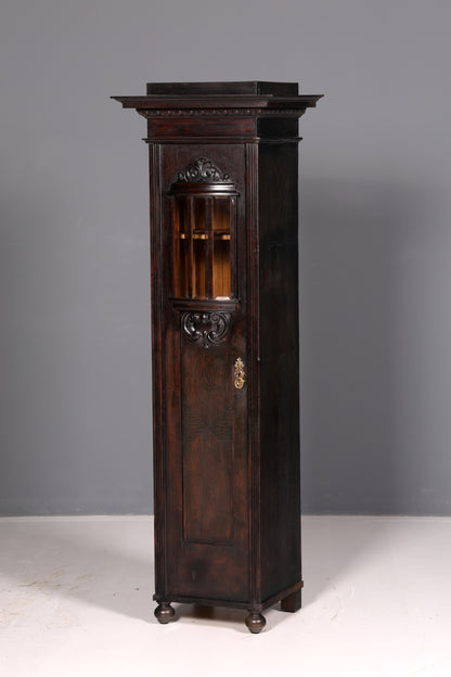 Magnifique vitrine Art nouveau, bibliothèque ancienne, vaisselier, vitrine en verre, armoire ancienne, 1 sur 2