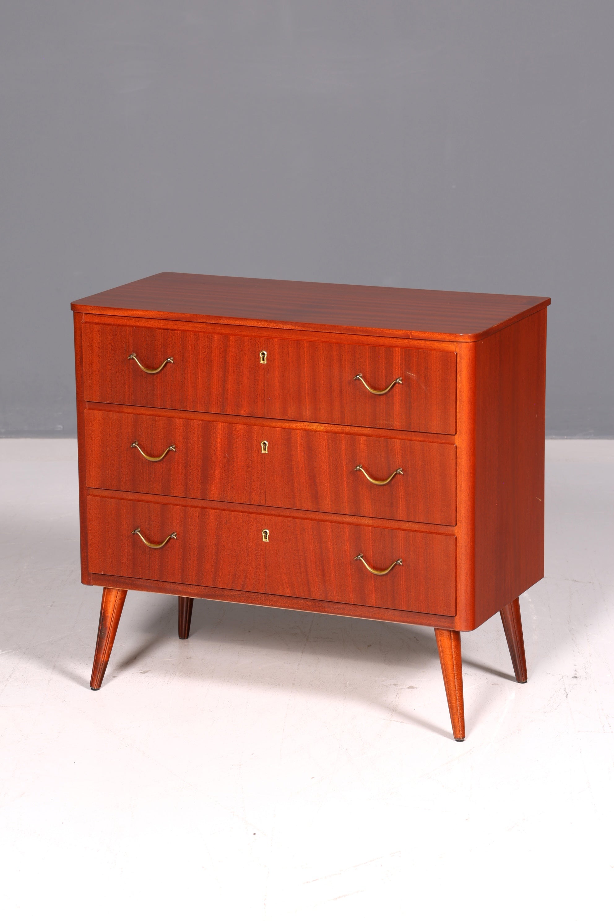 Wunderschöne Mid Century Schubladenkommode Vintage Flurkommode 60s Sideboard Designklassiker Holz