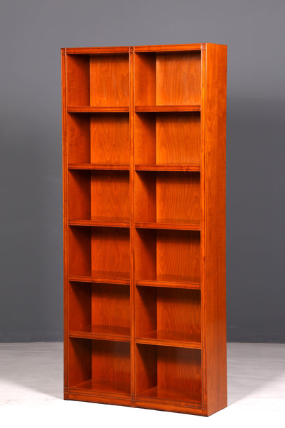 Magnifique bibliothèque anglaise XXL en if, étagère ancienne, meuble bibliothèque en bois véritable