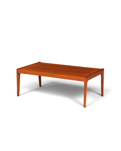 Magnifique table basse moderne du milieu du siècle en teck, table d’appoint rétro vintage, table basse des années 70 pour le salon