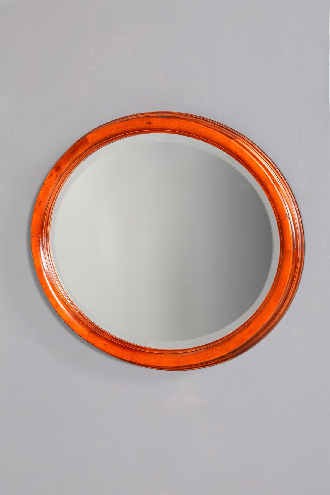 Beautiful Louis Philippe Mirror Wall Mirror Oval Cherry Wood Faceted Cut Antique Hall Mirror Coat Rack Mirror