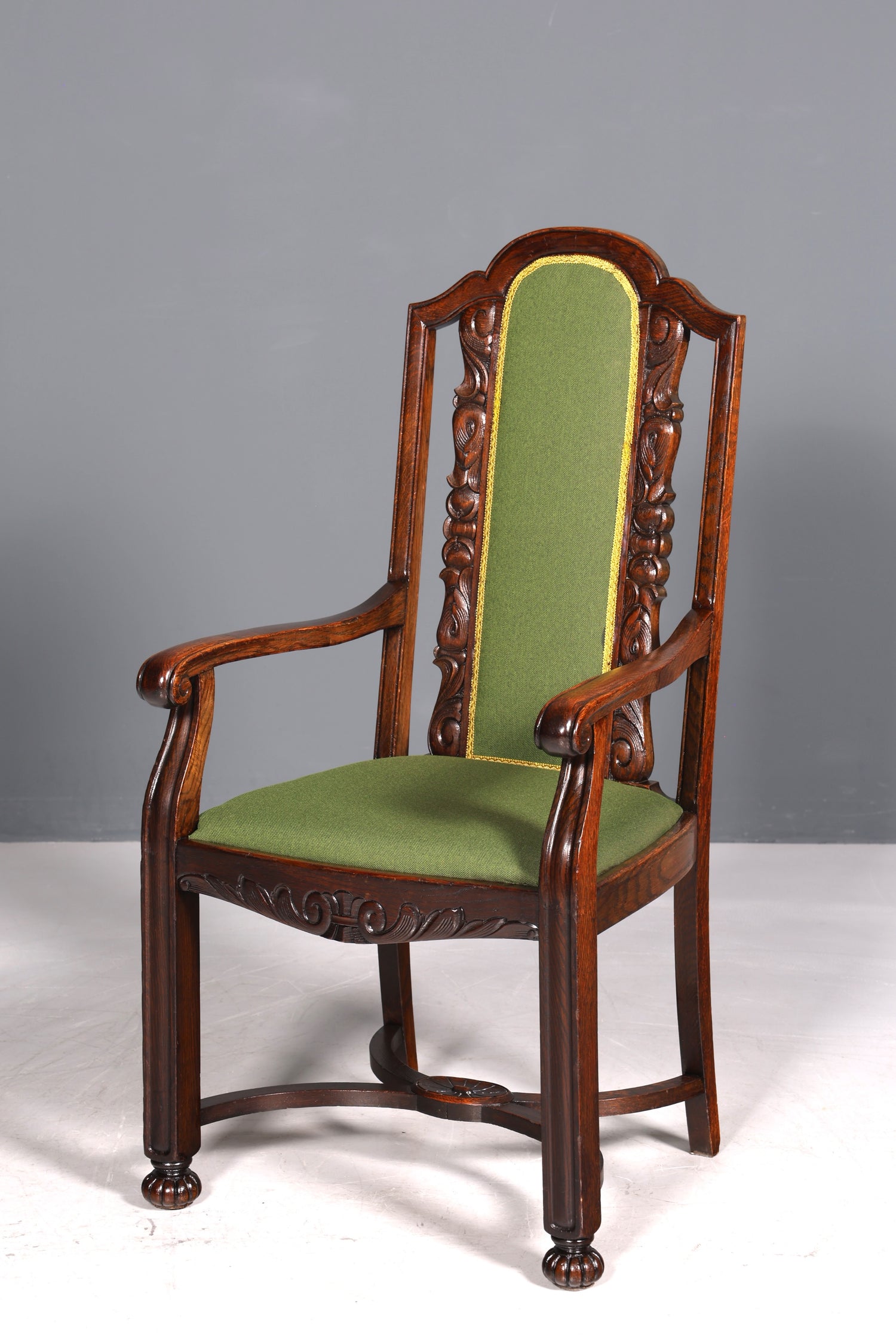 Magnifique fauteuil néo-Renaissance, style Gründerzeit, style Art nouveau, bureau de gentleman, chaise secrétaire en chêne, antiquité, vers 1910